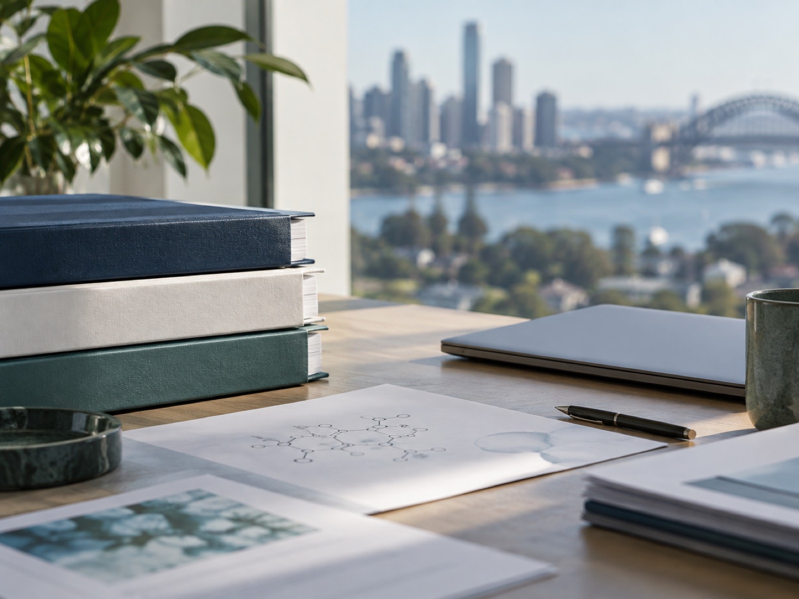 Unbranded regulatory dossiers and product-development documentation in an Australian professional setting